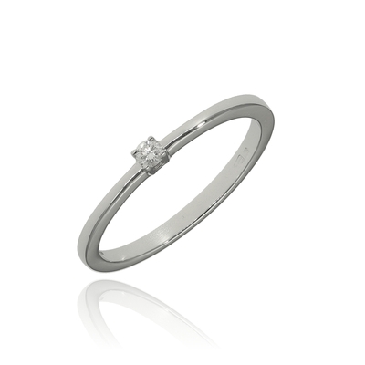 Fehér arany gyűrű 56-os méret (B51487)